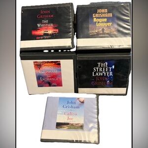 5-Lot Audiobooks On CD: John Grisham-Rogue Lawyer,Street Lawyer, Whistler +2